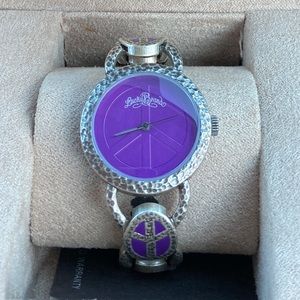 NIB Lucky purple peace watch.